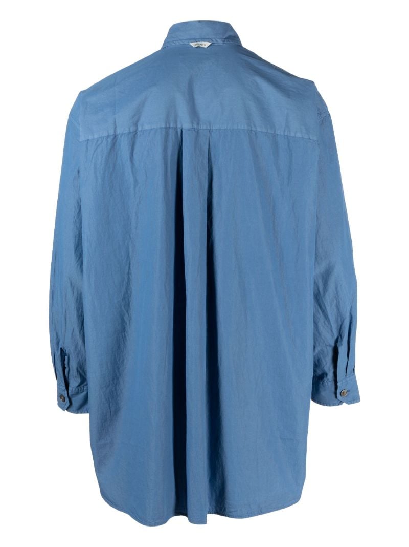 Blue Button Placket Long Sleeve Shirt
