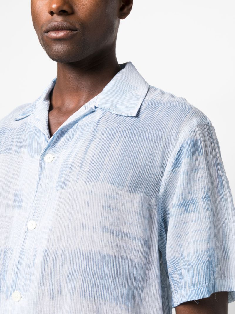 Blue Brush Stroke Print Shirt