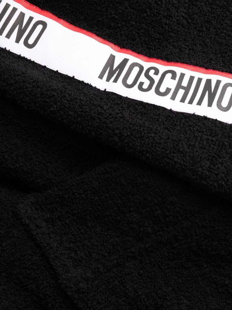 Black Logo Tape Robe