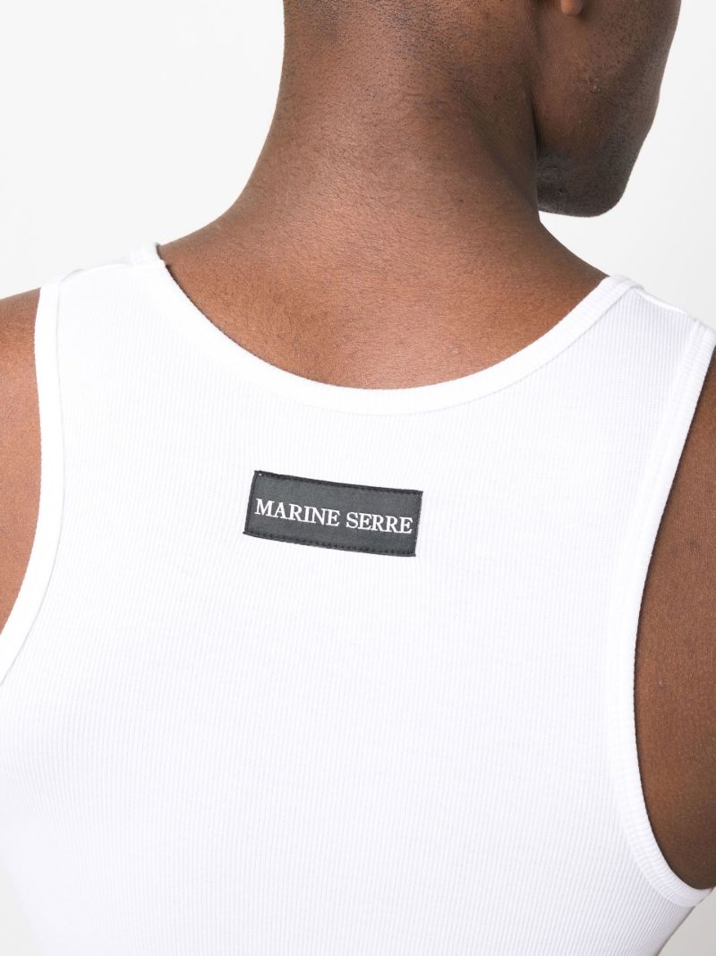 White Logo Embroidered Vest