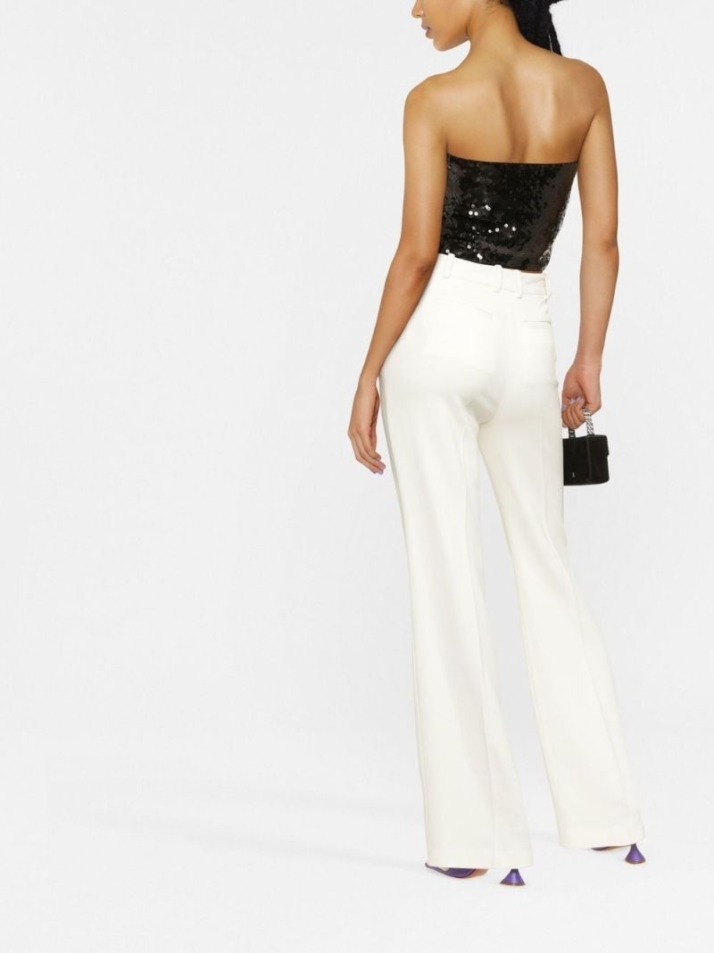 Black Strapless Sequin-embellished Top