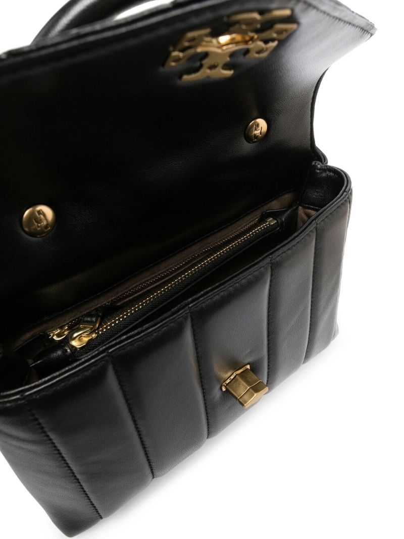 Black Kira Quilted Leather Shoulder Bag