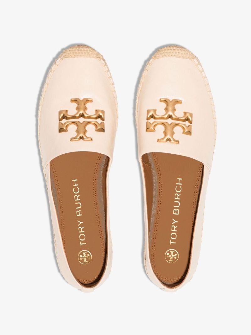 Neutral Eleanor Leather Espadrilles