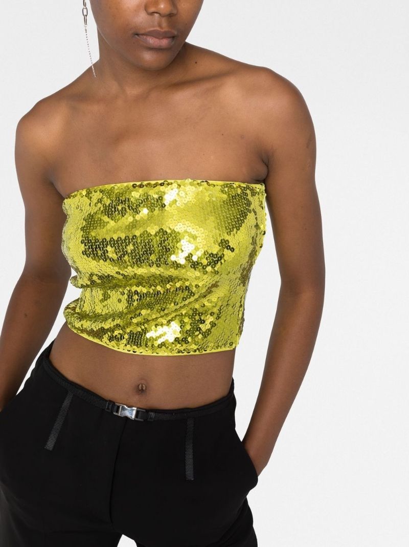Green Gwen Sequin Tube Top