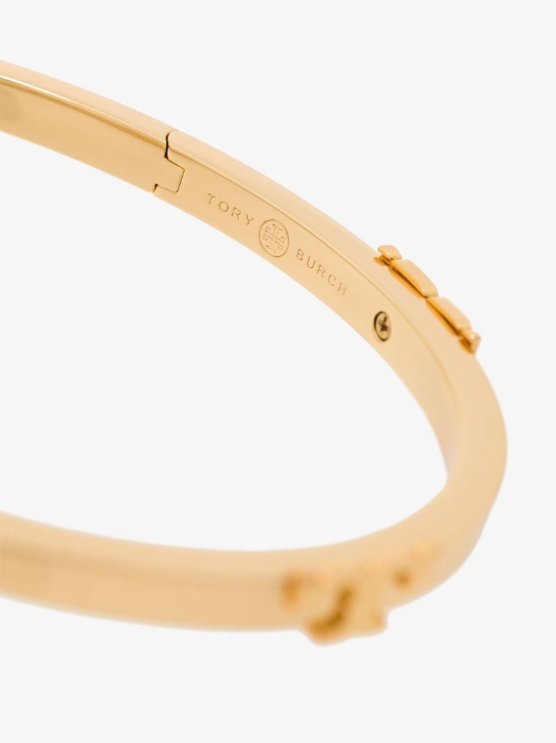 Gold Tone Serif-t Bangle