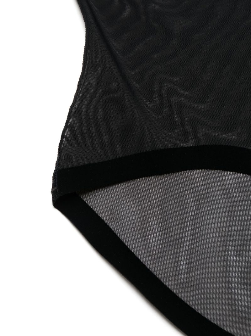 Black Tulle Control High Waist Briefs