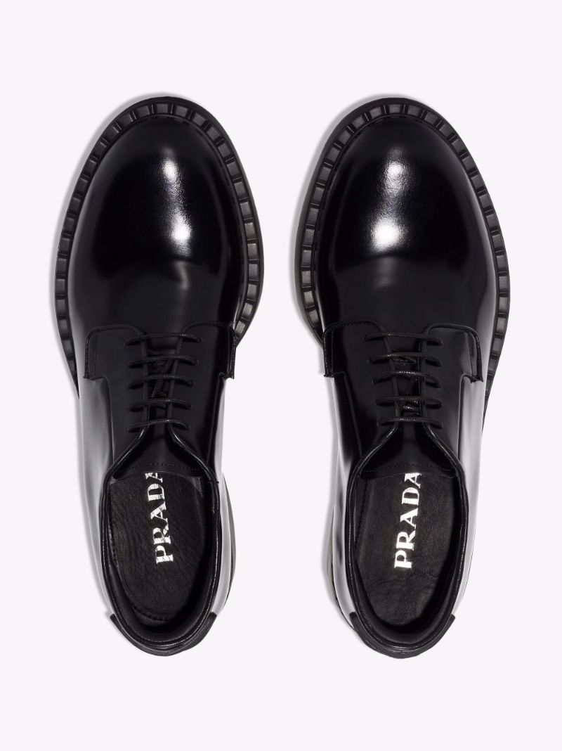 Black Logo AppliquÃ_x0083_© Leather Brogues