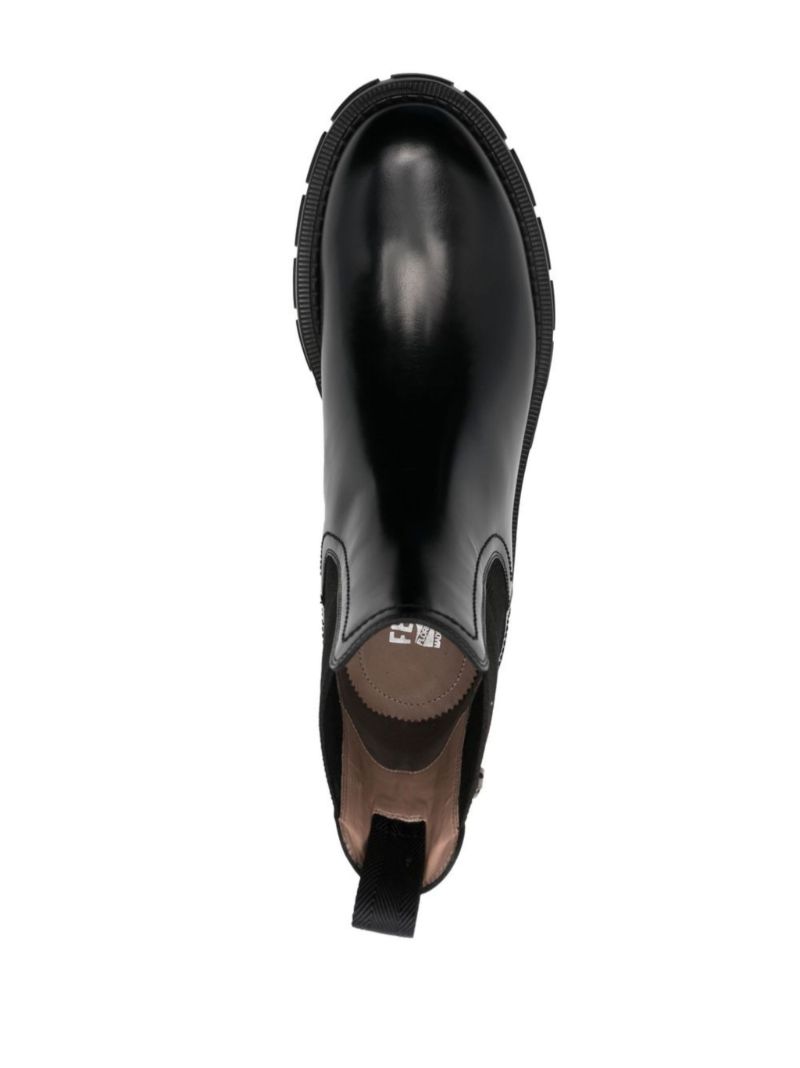 Black Iago Leather Chelsea Boots