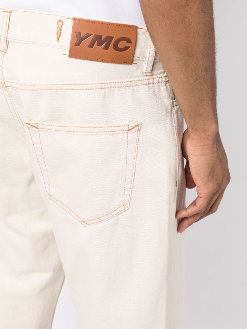 White Tearaway Tapered Jeans