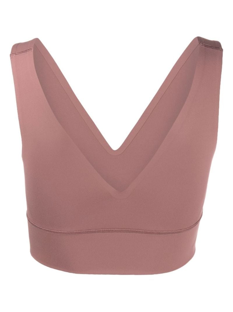 Pink Logo Print Crop Top