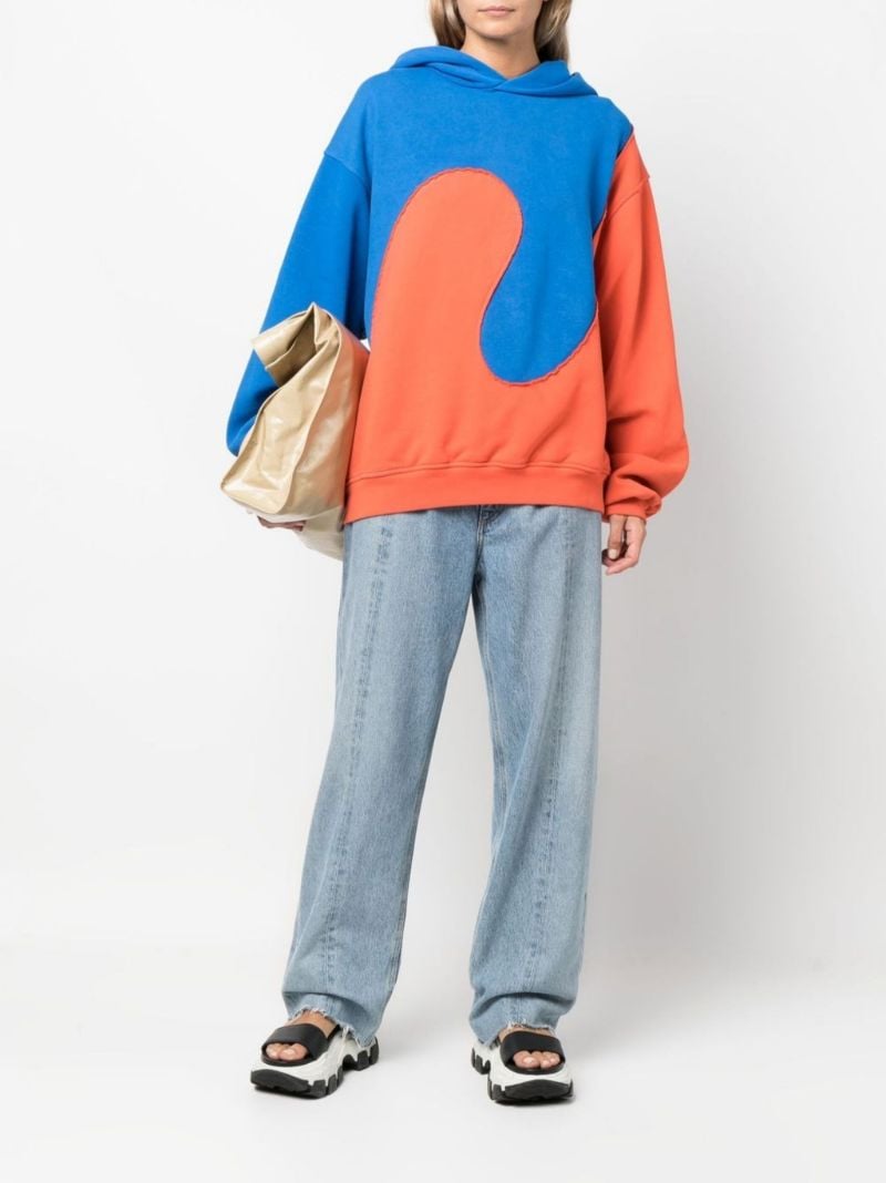 Blue and Orange Two-tone Hoodie