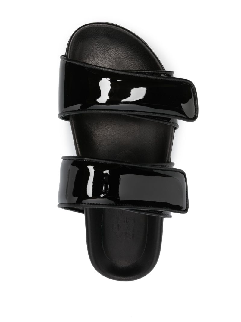 Black Perni Leather Sandals
