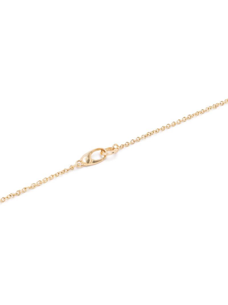 18k Yellow Gold V-link Tennis Necklace