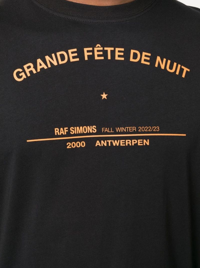 Black Slogan Print Cotton T-shirt