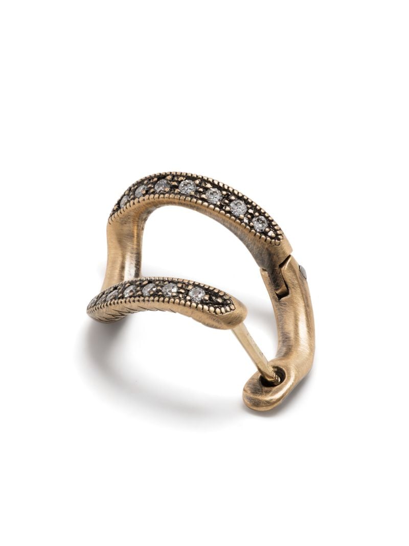 18k Yellow Gold Twist Diamond Single Earring
