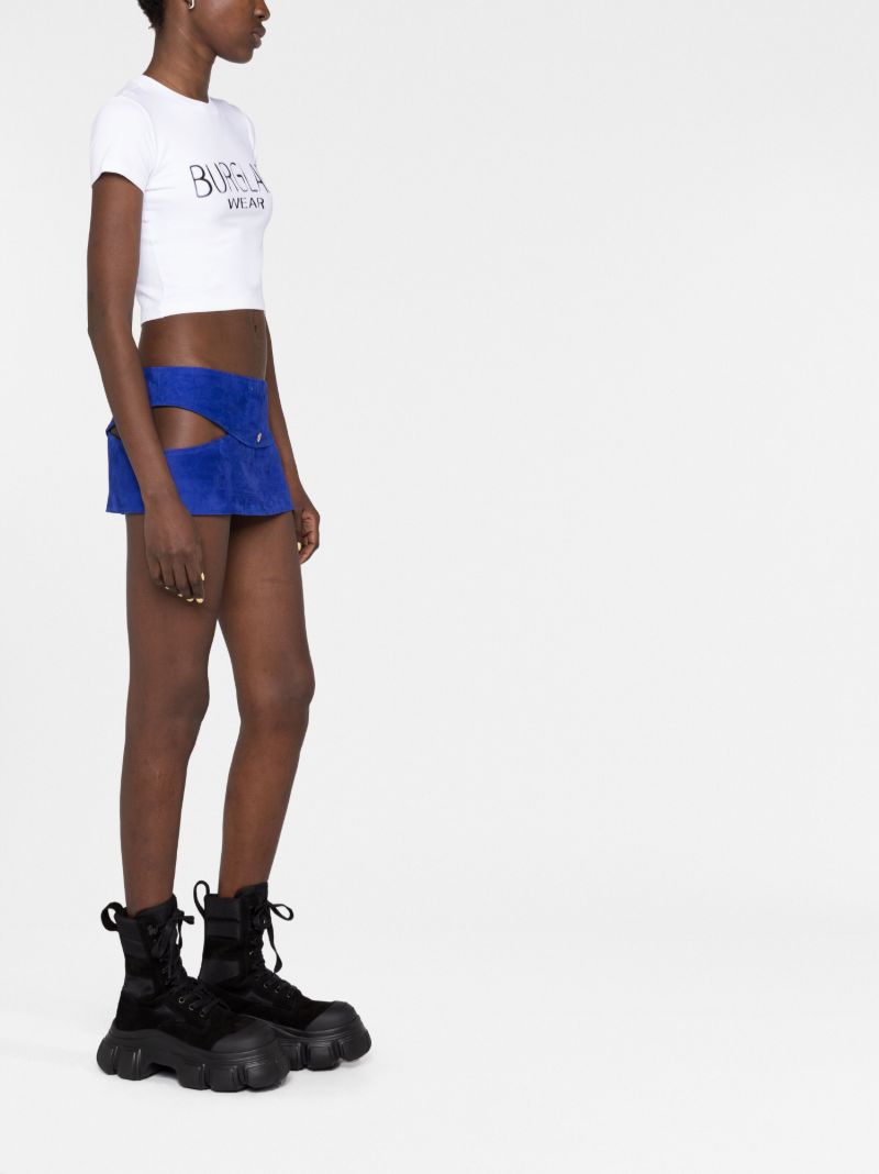 White Burglar Wear Cropped T-shirt