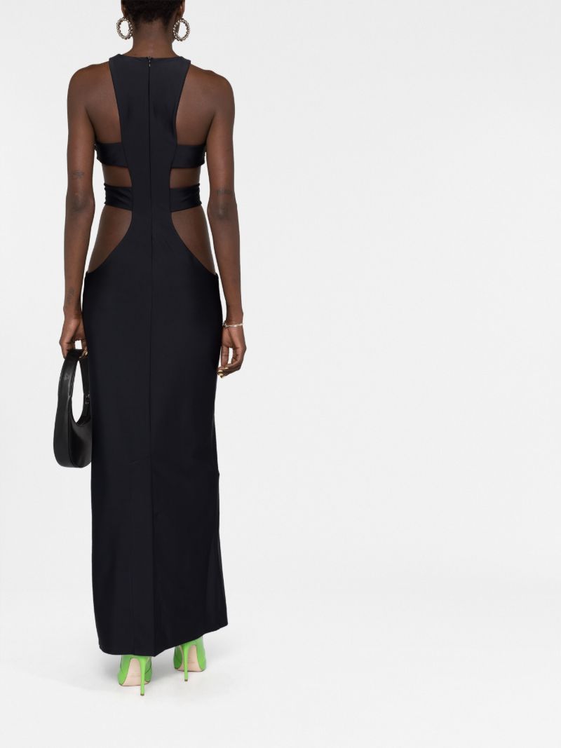 Black Power Cut-out Maxi Dress
