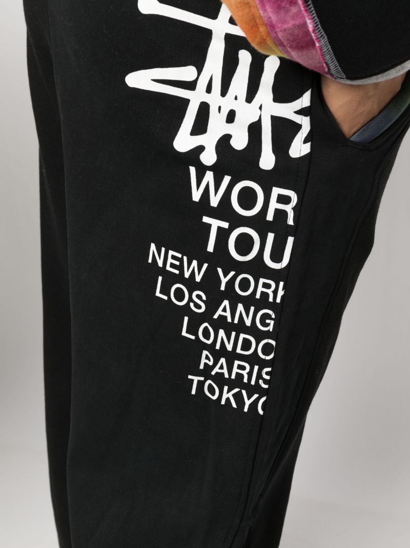 X Peter Simmonds Black Logo-print Track Pants