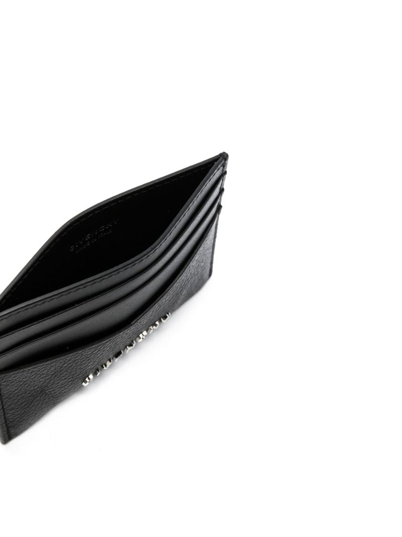 Black Logo-plaque Leather Cardholder