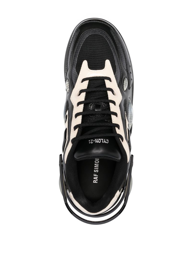 Black Cylon-21 Leather Sneakers