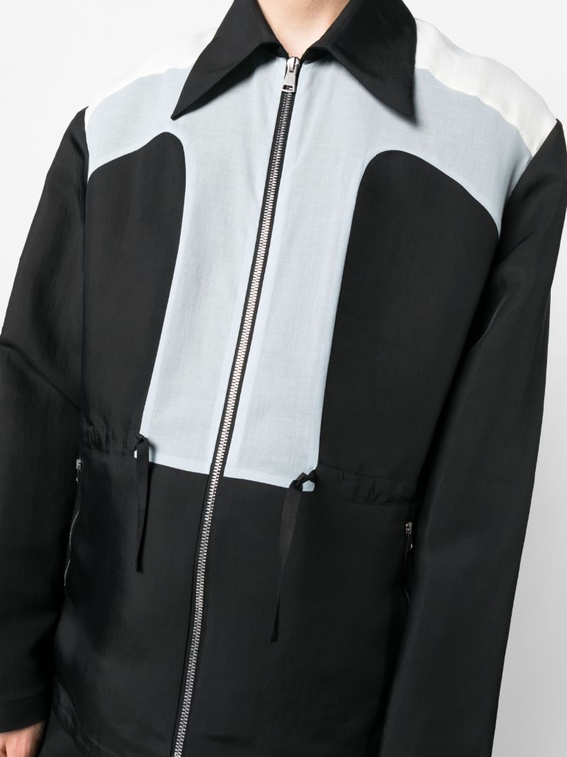 Black Naza Panelled Shirt Jacket