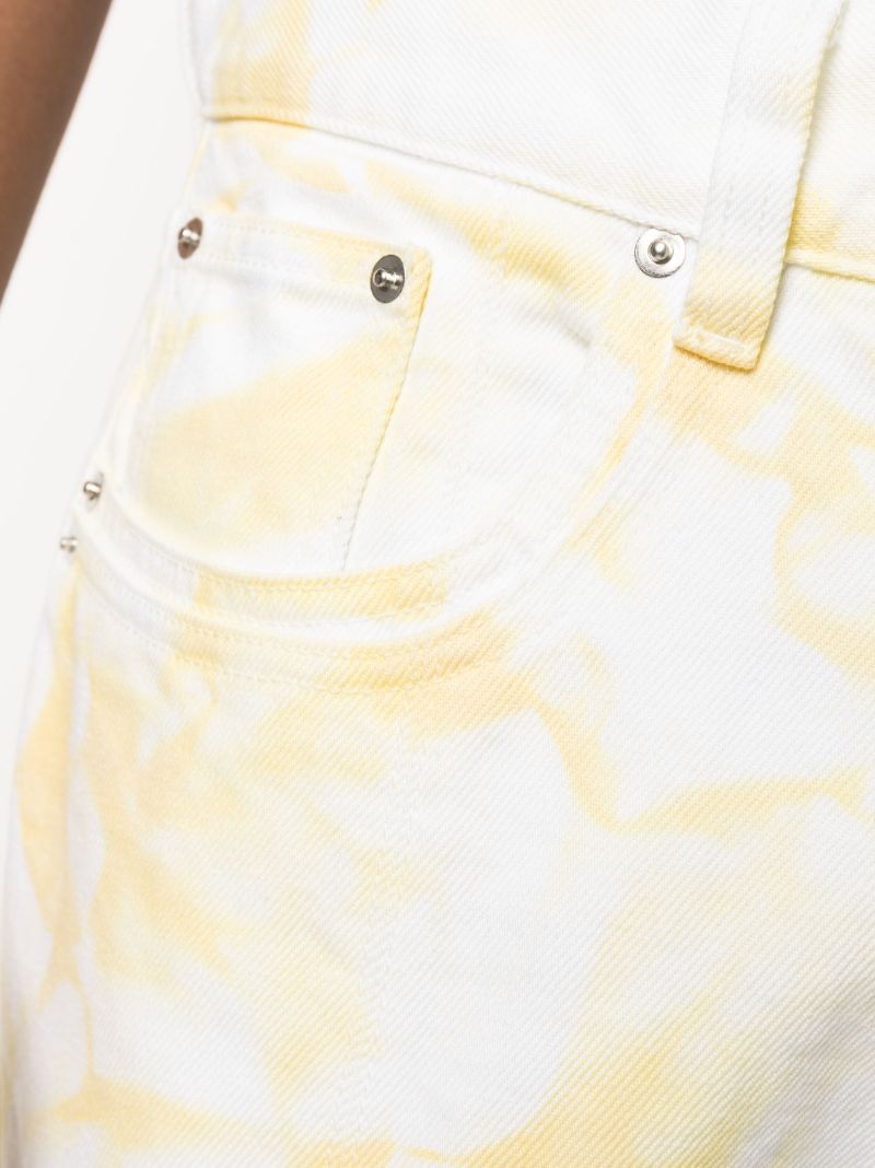 White Bleached Straight-leg Jeans
