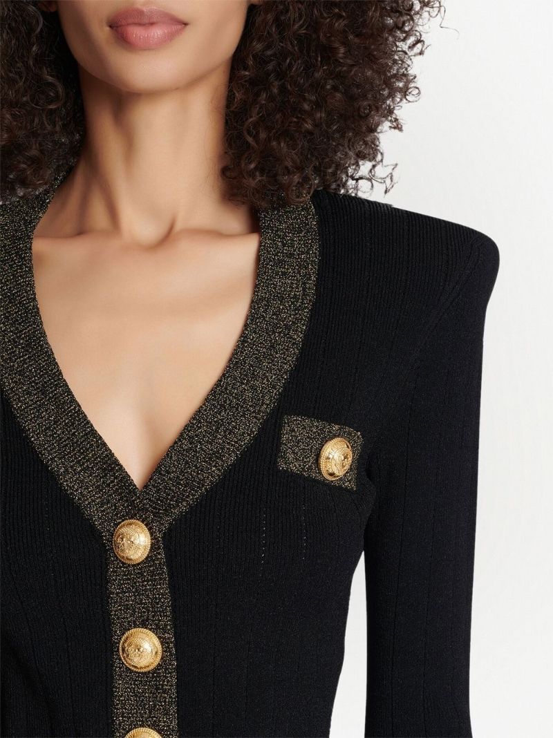 Black Cropped Cardigan