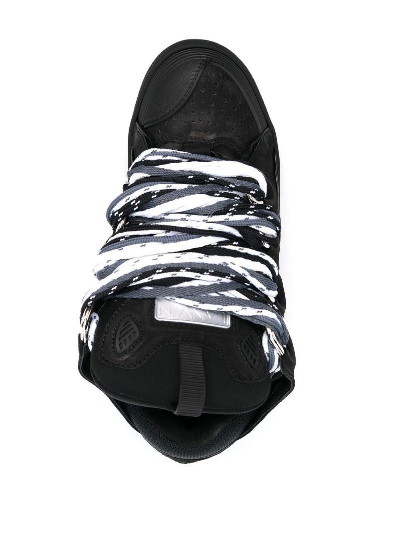 Black Chunky Suede Sneakers