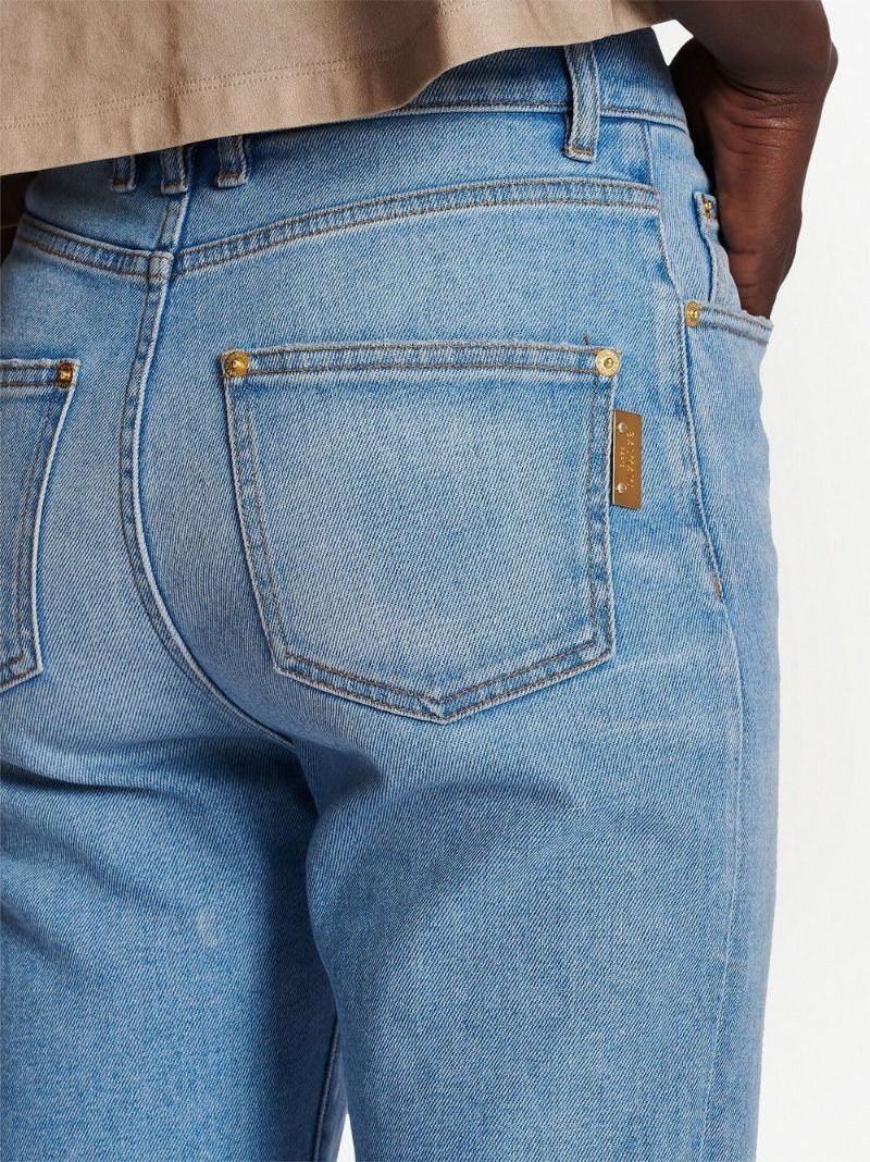 Blue Faded Slim-leg Jeans