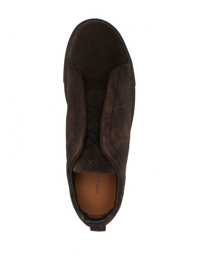 Brown Suede Slip-on Sneakers