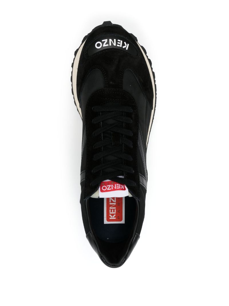 Black Kenzosmile Panelled Sneakers