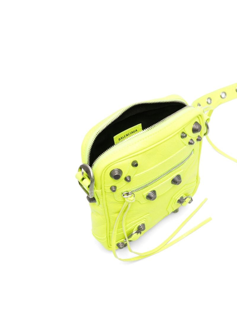 Yellow Le Cagole Leather Messenger Bag