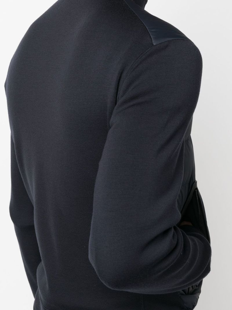Navy Panelled Wool Jacket