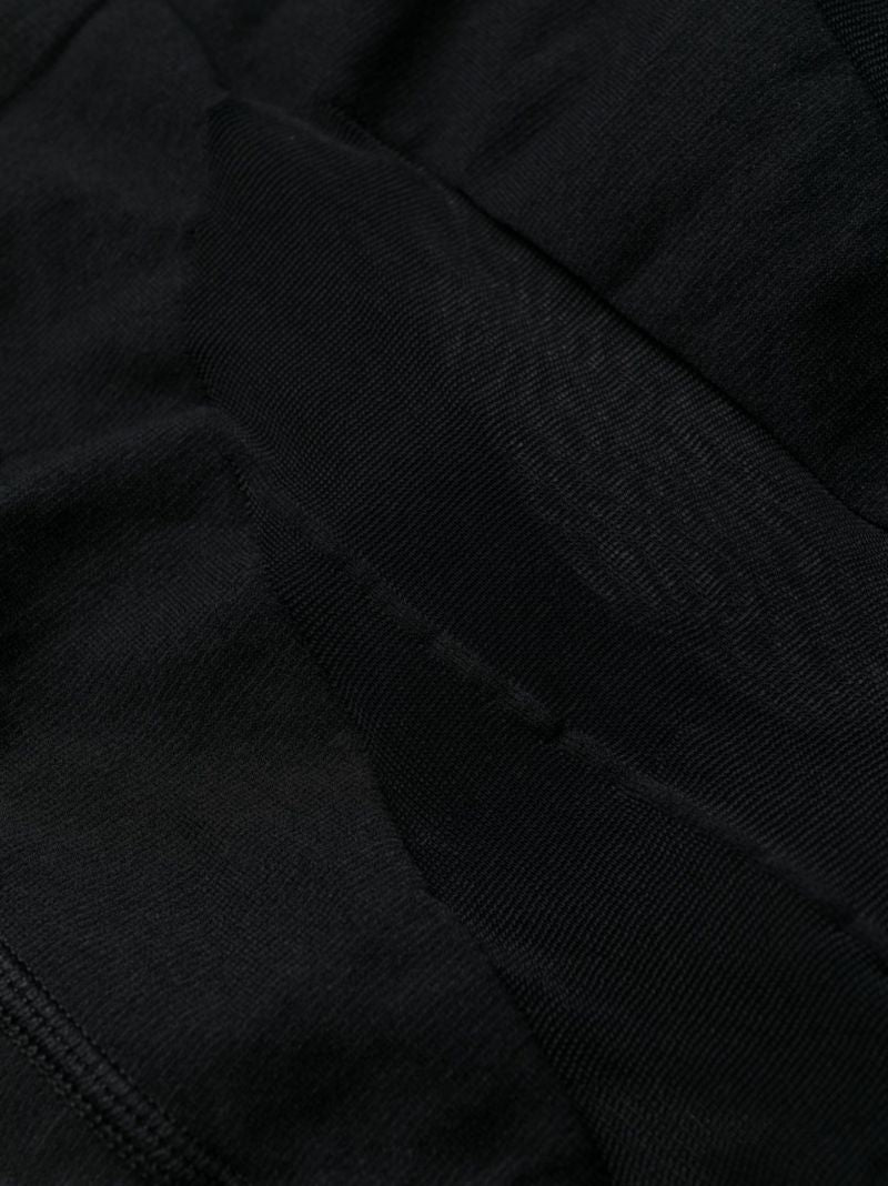 X Mugler Black Mesh-panel Tights