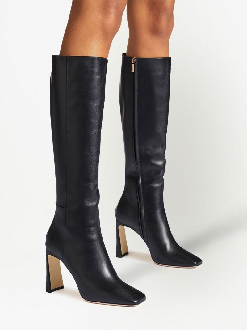 Black Kinsey 95 Knee High Boots