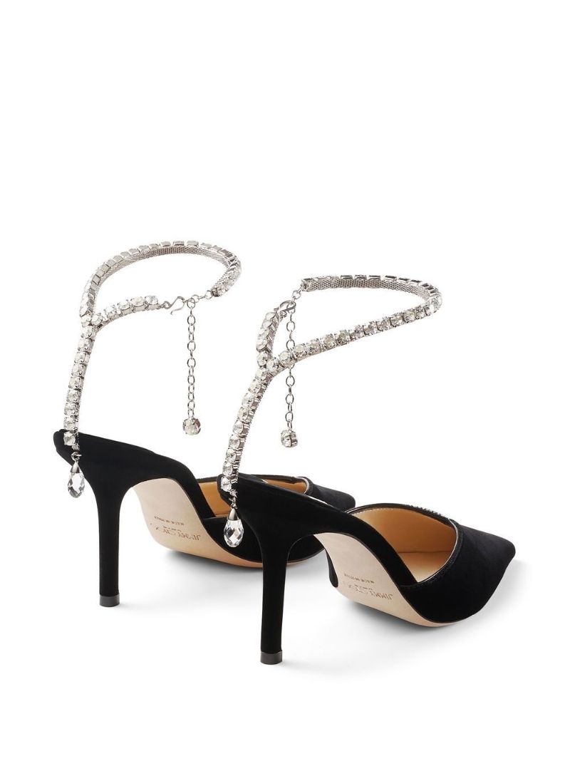 Black Saeda 85 Suede Pumps