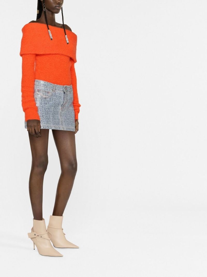 Blue Monogram Denim Mini Skirt