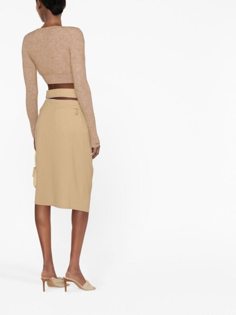 Neutral La Jupe Bodri Midi Skirt