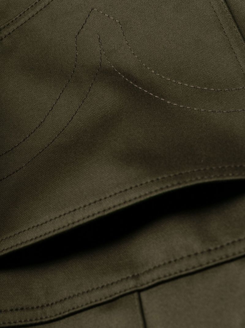 Green Mid-rise Straight-leg Jeans