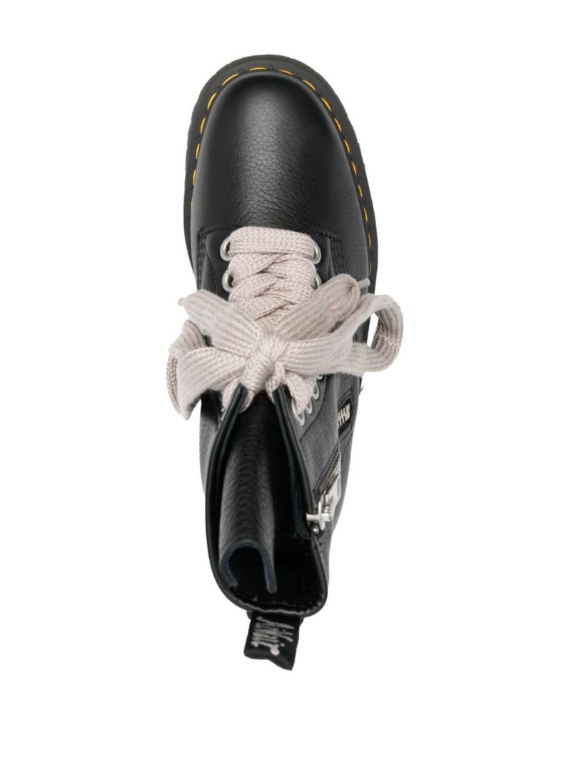 X Dr. Martens Black Lace-up Leather Ankle Boots