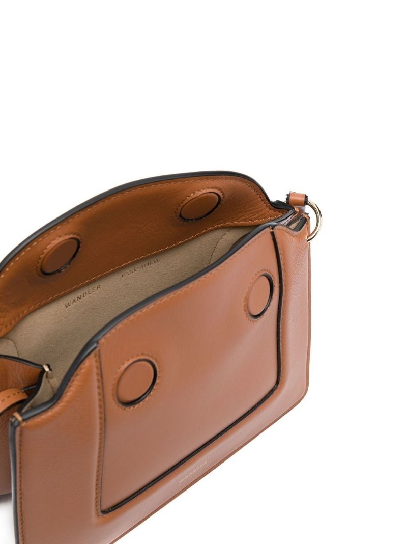 Brown Penelope Mini Leather Shoulder Bag