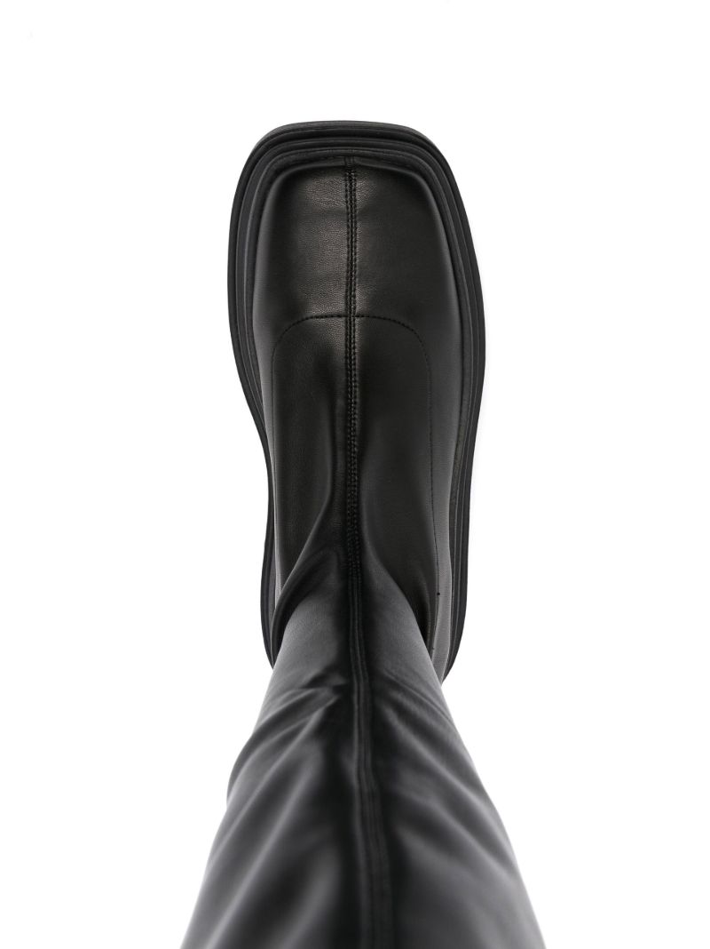 Black Sin 90 Faux Leather Platform Boots