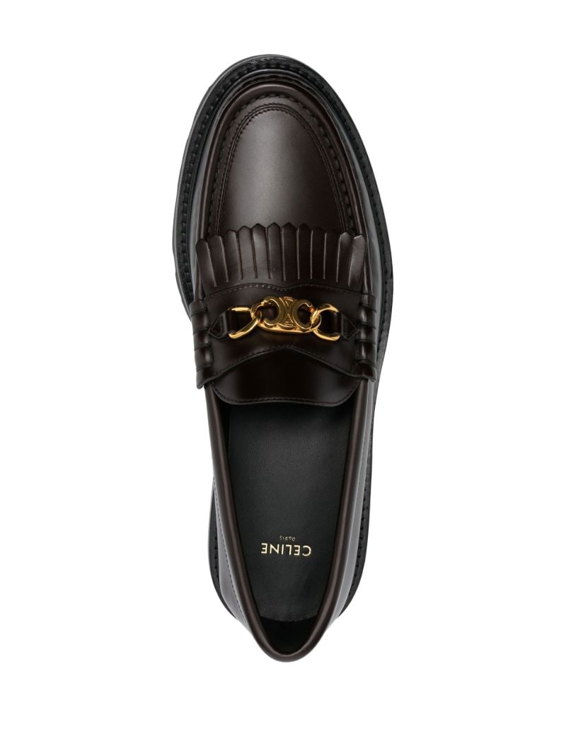 Brown Triomphe Horsebit Chunky Loafers