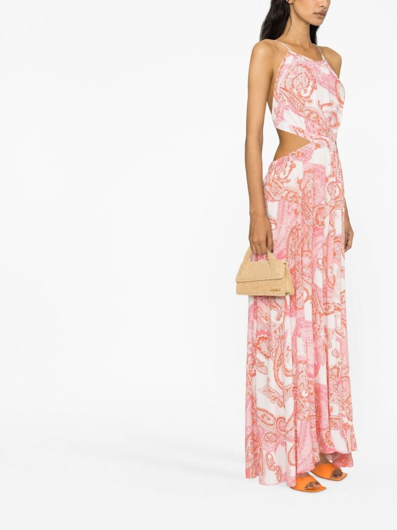 Red and White Arabella Duchess Maxi Dress