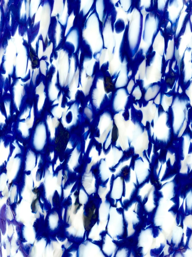 Blue Macchia Medium Glass Vase