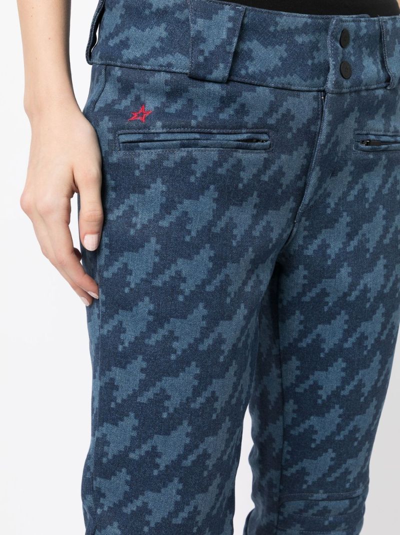 Blue Auroral Denim Flare Ski Trousers