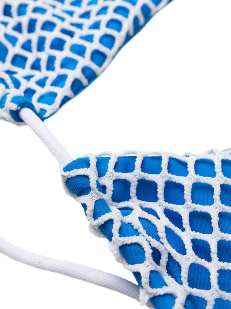 Blue Lena Triangle Bikini Top