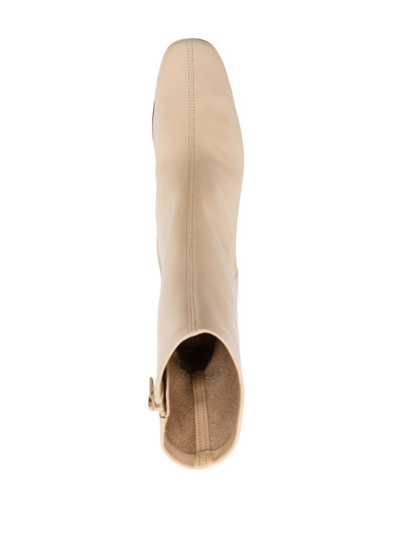 Neutral Sofia Leather Ankle Boots