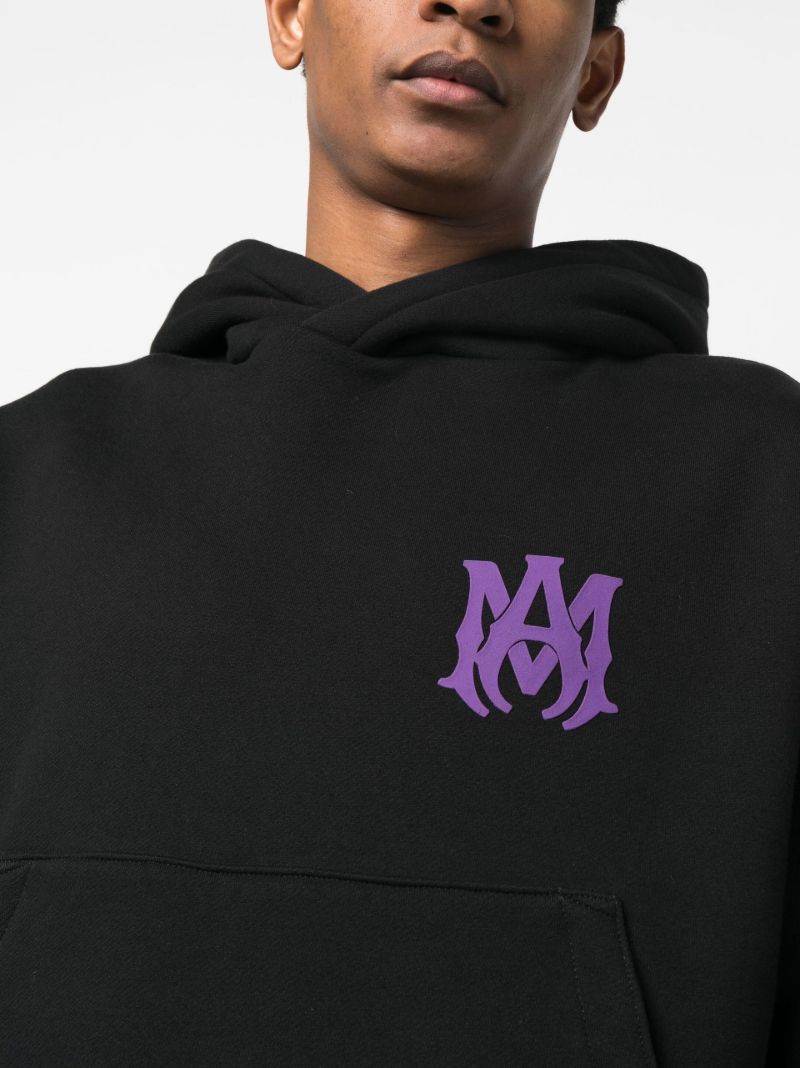 Black Logo Print Hoodie