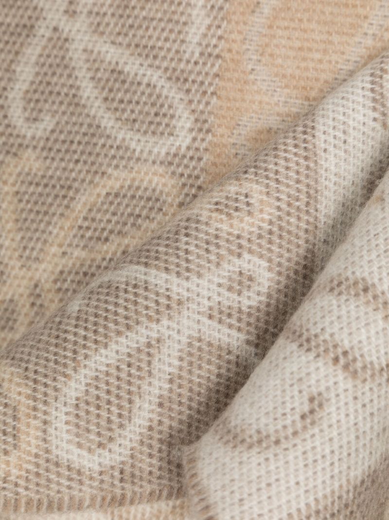Brown Anagram Logo Wool Scarf